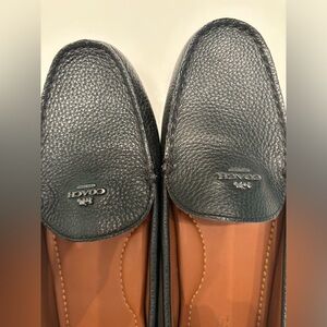 Coach leather black loafers